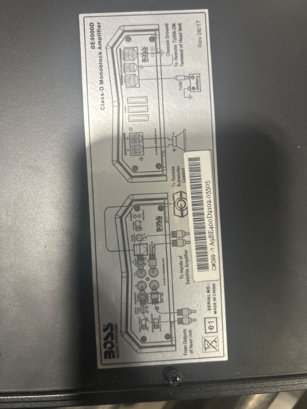 Photo 1 of BOSS Audio Systems Elite BE4000D Class D Car Amplifier - 4000 Watts, 1 Ohm Stable, Digital, Monoblock, Mosfet Power Supply, Great for Subwoofers, Remote Subwoofer Control 