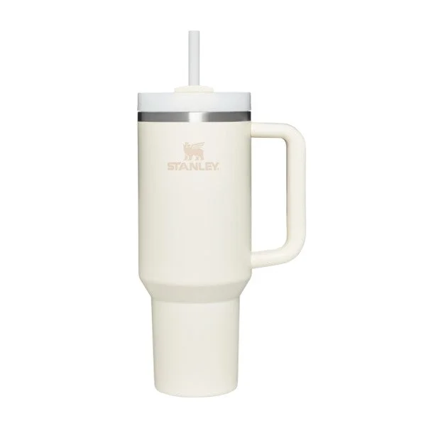 Photo 1 of Stanley Quencher H2.0 FlowState Stainless Steel Vacuum Insulated Tumbler with Lid and Straw for Water, Iced Tea or Coffee, Smoothie and More 40oz Cream