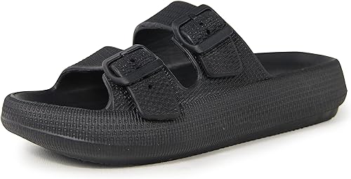 Photo 1 of BenSorts Pillow Slippers for Women Men with Adjustable Buckles W 7-7..5/M 5-6