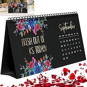 Photo 1 of 2024 Calendar for Women, Novelty Funny Swear Word Monthly Calendar, Handmade Home Office Hanging Calendar for Christmas Gift (Desk Calendar)
