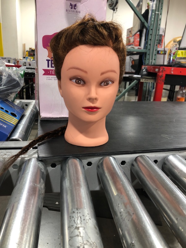 Photo 1 of 100% Mannequin Head Human Hair,18 Inch Dark Brown Mannequin Head