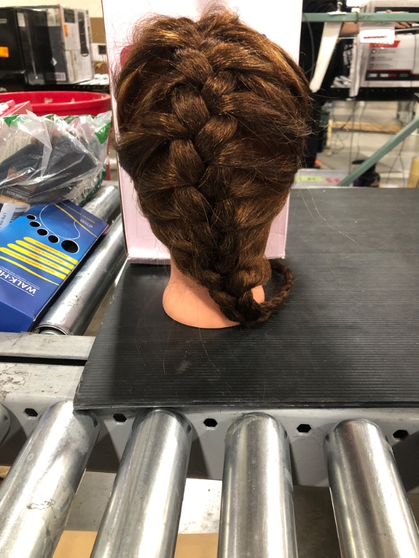 Photo 1 of 100% Mannequin Head Human Hair,18 Inch Dark Brown Mannequin Head