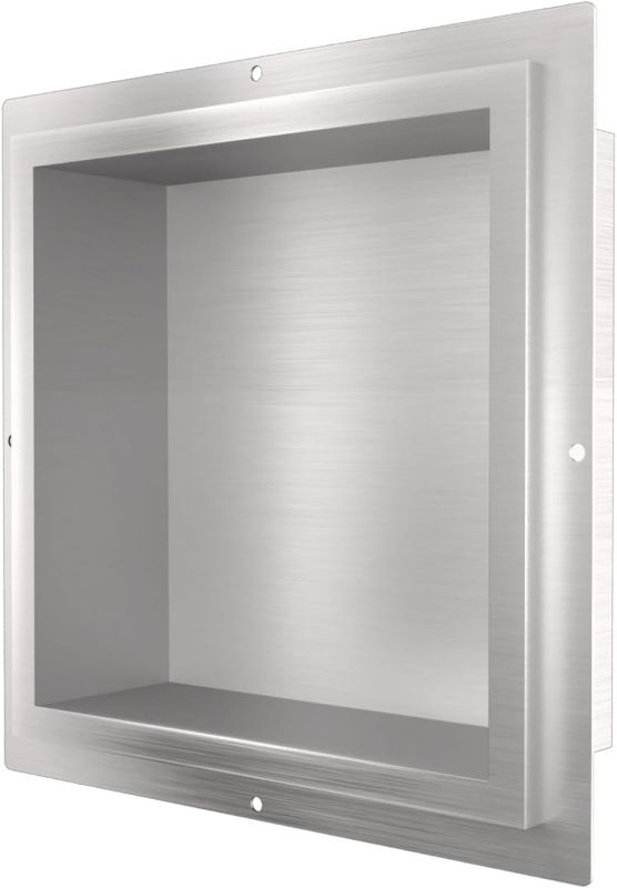 Photo 1 of 12X12X4 AISI 304 STAINLESS STEEL GUNMETAL GREY WALL NICHE 