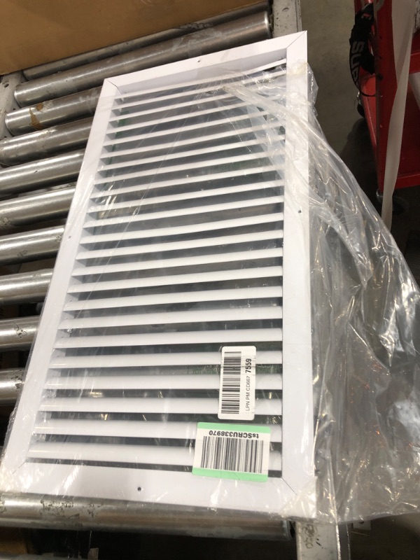 Photo 2 of Aluminum Return Grille for 12x24” Duct Hole - Easy Air Flow Ceiling/Sidewall Vent Cover Without Damper - 13.6x25.6" Face Size - Ideal for Air Extraction 12" x 24"