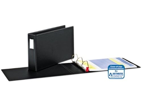 Photo 1 of 2 Cardinal EasyOpen Slant-D Tabloid Reference 3-Ring Binders, 11 x 17, 3 Capacity, Black, EA - CRD12142