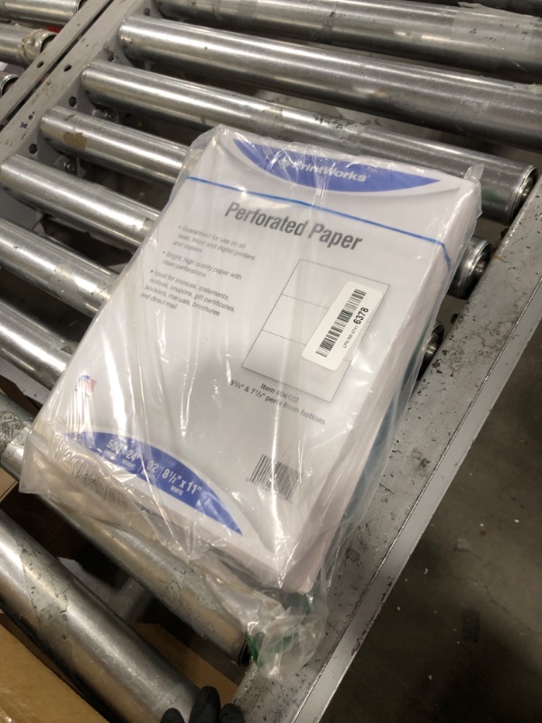 Photo 2 of PrintWorks Professional Perforated Paper for Statements, Invoices, Gift Certificates, Coupons and More, 8.5 x 11, 24 lb, 2 Horizontal Perfs 3 2/3" and 7 1/3" From Bottom, 500 Sheets, White (04122) 500 Sheets 3 Part Perf