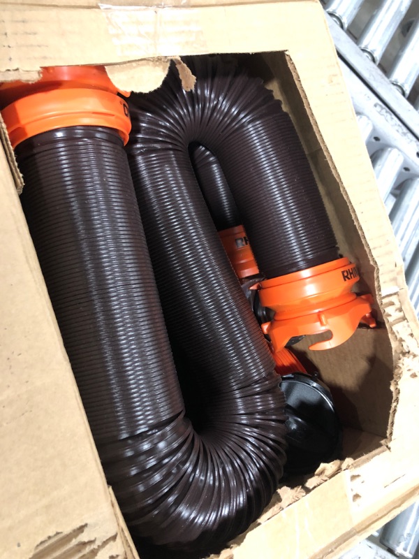 Photo 2 of Camco 39666 Deluxe 20' Sewer Hose Kit with Swivel Fittings and Wye Connector - Ready To Use Kit Complete with Sewer Wye and Elbow Fittings, Hoses, and Storage Caps 20' Sewer Hose Kit with Wye Connector