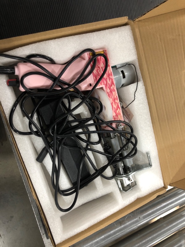 Photo 1 of Tufting Gun 2 in 1 Cut Pile Loop Pile Rug Gun Machine Starter Kit Rug Tufting Kit Electric Tufting Gun Carpet Weaving Flocking Machine, Includes 10 Tufting Gun Skin Stickers, 100-240V (Baby Pink)