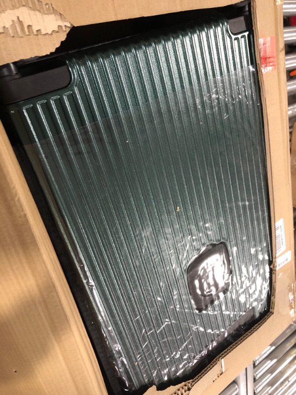 Photo 1 of MRPLUM Front Pocket Check In Luggage,PC Hardside Spinner Wheel Suitcase with TSA Lock, Cup Holder,Phone Holder&USB Charging Port,24 inch,Dark Green Dark Green 24 inch