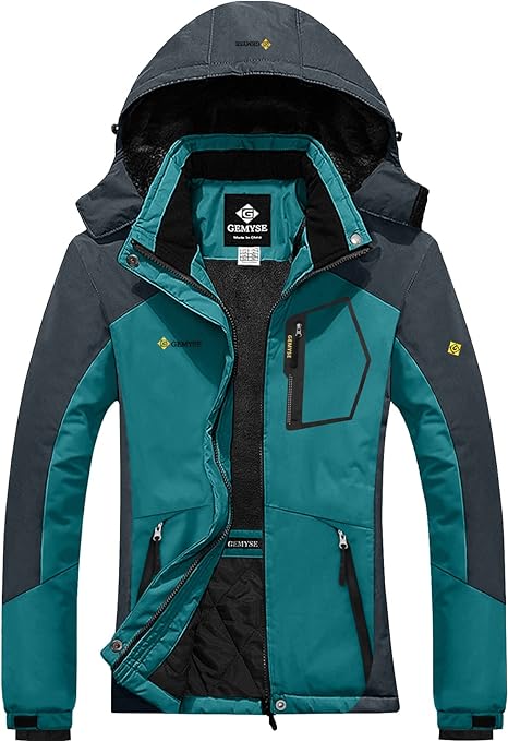 Photo 1 of GEMYSE Women's Mountain Waterproof Ski Snow Jacket Rain Winter Jacket Coat Hooded Windproof Parka - SIZE 3XL 
