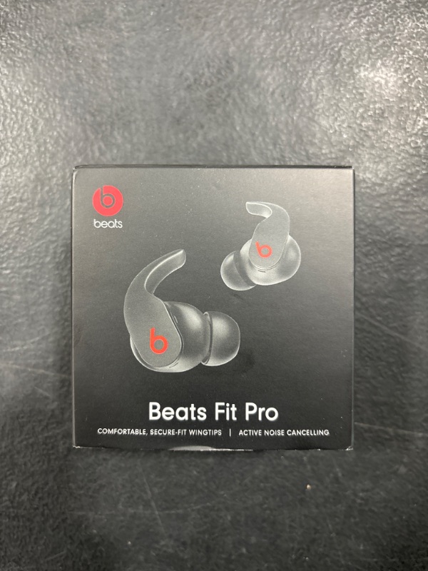 Photo 2 of Beats Fit Pro - True Wireless Noise Cancelling Earbuds - Apple H1 Headphone Chip, Compatible with Apple & Android, Class 1 Bluetooth®, Built-in Microphone, 6 Hours of Listening Time – Beats Black Black Fit Pro - FACTORY SEALED 