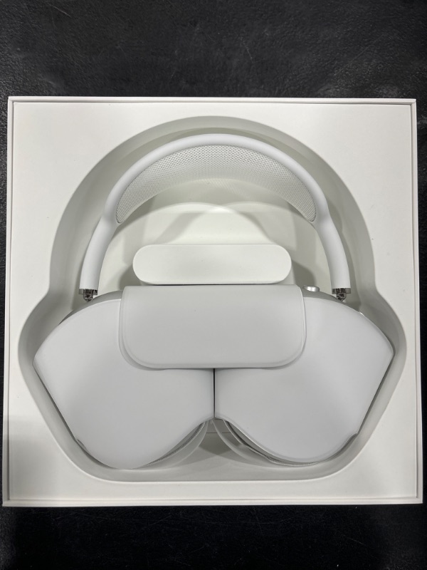 Photo 2 of Apple AirPods Max Wireless Over-Ear Headphones, Active Noise Cancelling, Transparency Mode, Personalized Spatial Audio, Dolby Atmos, Bluetooth Headphones for iPhone – Silver - FACTORY SEALED - OPENED FOR PICTURES 