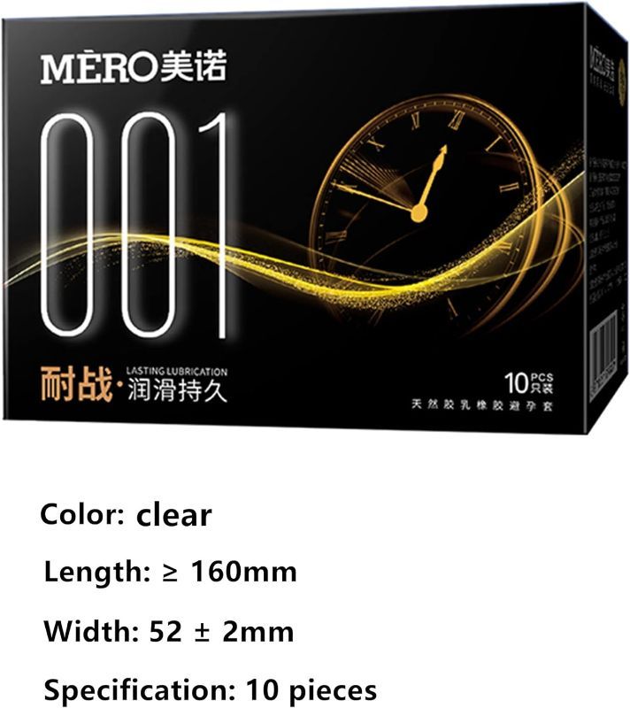 Photo 1 of 001 Men's Condom, Jelly Packaging, 10pcs Transparent