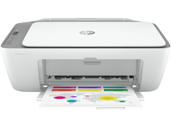 Photo 1 of HP DeskJet 2755e Wireless Color All-in-One Printer with Bonus 6 Months Instant Ink with HP+ (26K67A)
