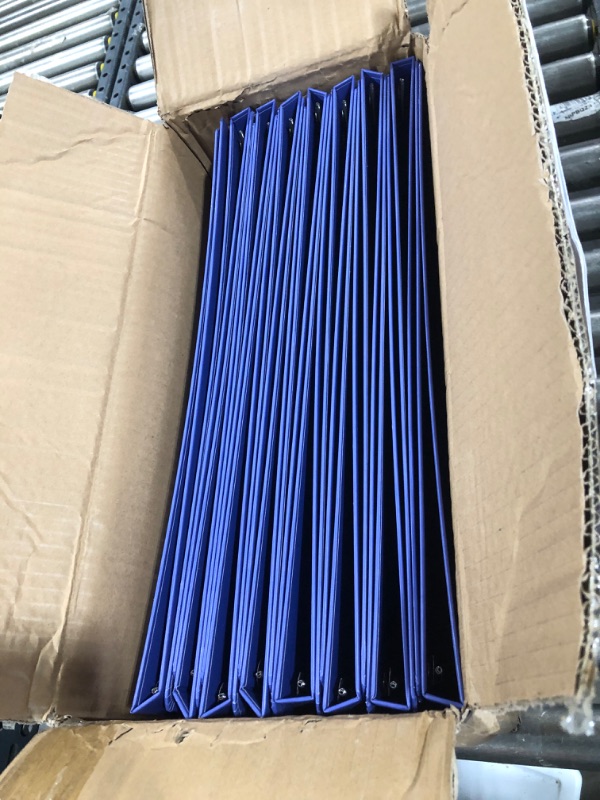 Photo 2 of Geyoga 15 Pcs 11'' X17'' Landscape Pressboard Presentation Binder Folder Blue Report Cover with 260mm Long Metal Prong Paper Fastener to Neatly Bind Reports Proposals Transcripts and Other Documents