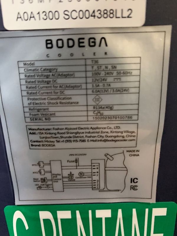 Photo 5 of BODEGA 12 Volt Car Refrigerator, Portable Freezer, Car Fridge Dual Zone WIFI APP Control, 38 Quart?36L?-4?-68? RV Compressor Car Cooler 12/24V DC and 100-240V AC for Outdoor, Travel, Camping 38 Quart blue