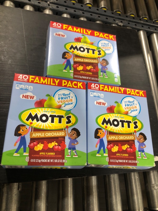 Photo 2 of 3pk of Mott's Fruit Flavored Snacks, Apple Orchard, Gluten Free, 40 Ct
Best By:04/05/24
