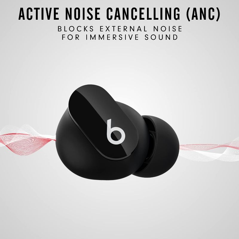 Photo 1 of Beats Studio Buds - True Wireless Noise Cancelling Earbuds - Compatible with Apple & Android, Built-in Microphone, IPX4 Rating, Sweat Resistant Earphones, Class 1 Bluetooth Headphones - Black
