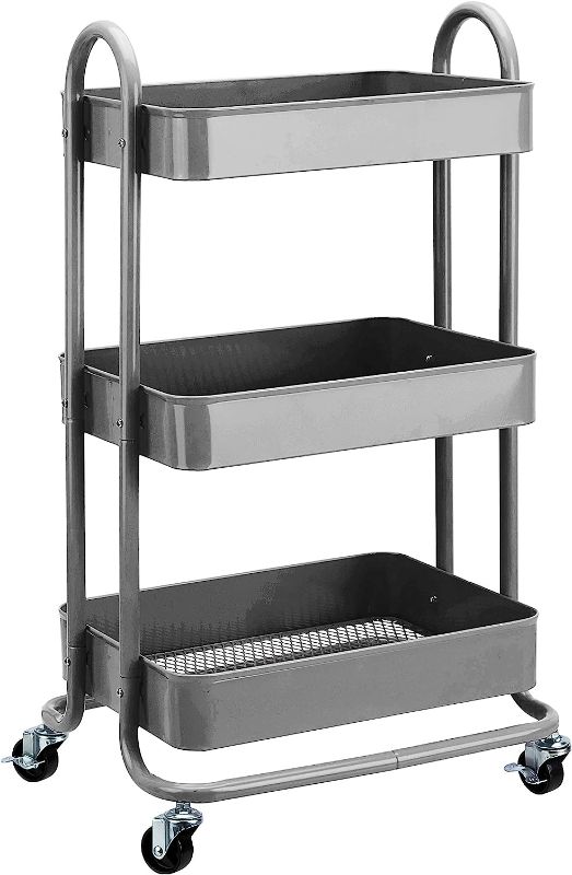 Photo 1 of  3-Tier Rolling Utility or Kitchen Cart -black
