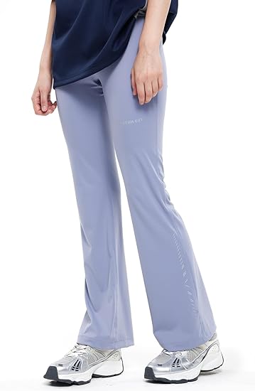Photo 1 of  Womens Boot Cut Yoga Pants High-Waisted Stretch Flare Casual Work Pants Street wear Slacks with Letter Print Size S 