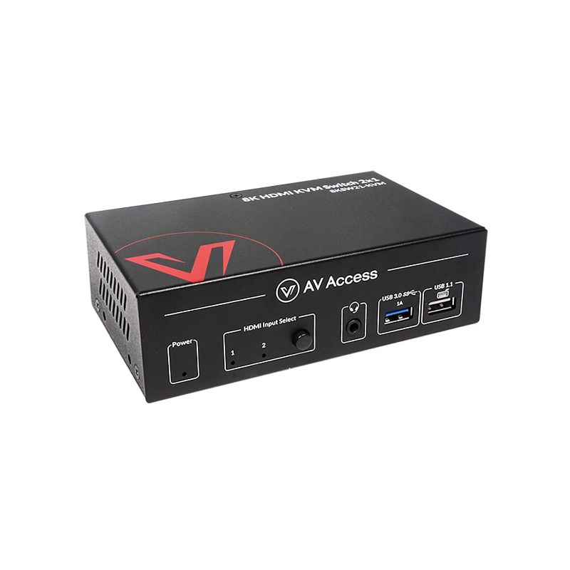 Photo 1 of AV Access 8K KVM Switch 2 Computers 1 Monitor with HDMI 2.1, USB 3.0 & Hotkey Switching, Supports 10K@120hz, 8K@120hz, 1080P@240hz & 2K@165hz for All Operating Systems, Ideal for Gaming, Workstation
