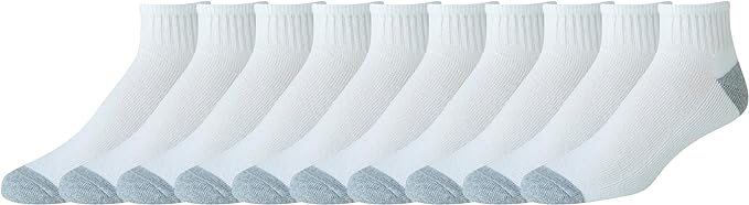 Photo 1 of Amazon Essentials Men's Cotton Half Cushioned Ankle Socks, 10 Pairs 6-12 White