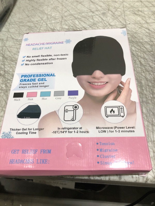 Photo 2 of Amazing Lotus Migraine Relief Cap, Headache Relief Hat for Migraine, Migraine Ice Head Wrap for Sinus Pressure, Tension Headache Relief Cap