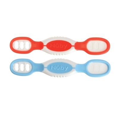 Photo 1 of 2 PACK - Nuby Dip or Scoop Spoons - Boy - 2pk (4)