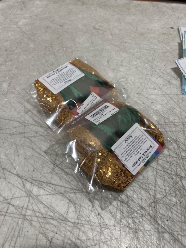 Photo 1 of 2 PACK - Brinie St. Patrick’s Day Hair Scrunchy Gold Sequins Bow Hair Scrunchies Green Velvet Hair Ties St. Patricks Day Hair Accessories for Women and Girls
