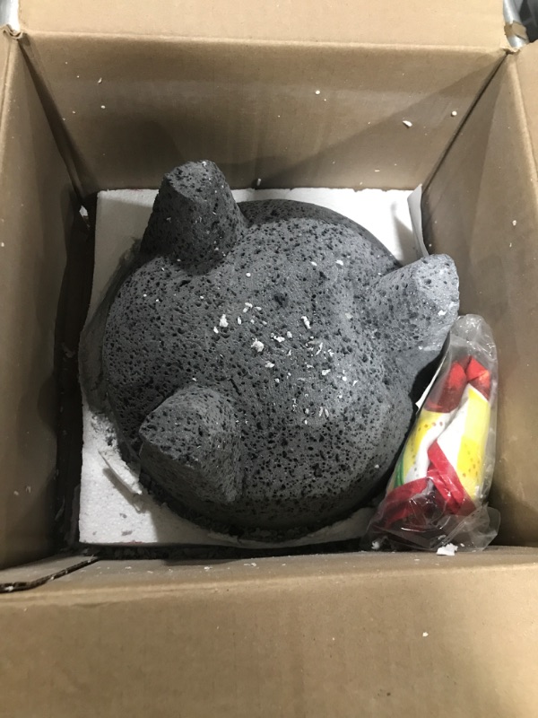 Photo 2 of The Original Molcajete Mexicano Bowl Handmade of Authentic Lava Rock in Mexico - Molcajete de Piedra volcanica - Mexican Volcanic Mortar Pestle - Authentic Lava Rock