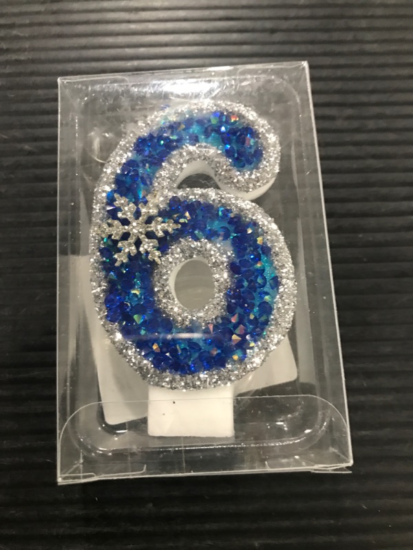 Photo 1 of 2.76 BLUE BIRTHDAY NUMBER CANDLE 
