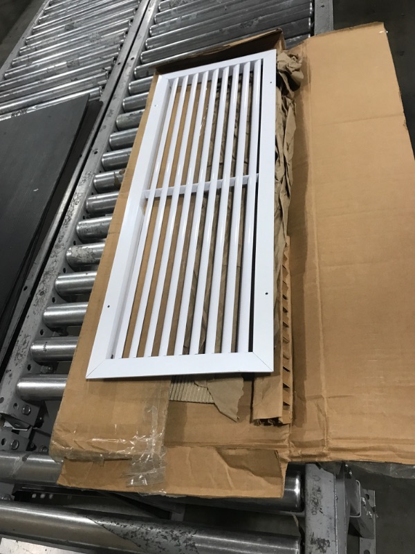 Photo 1 of [30 x 10 Duct Hole] Aluminum Ceiling Air Vent Covers & Wall Grille - Easy Air Flow, AC Return Vent Cover, Vent Duct Cover for HVAC - Without Damper. Rust-Free, White. [31.6 x 11.6"Face] 30" x 10"