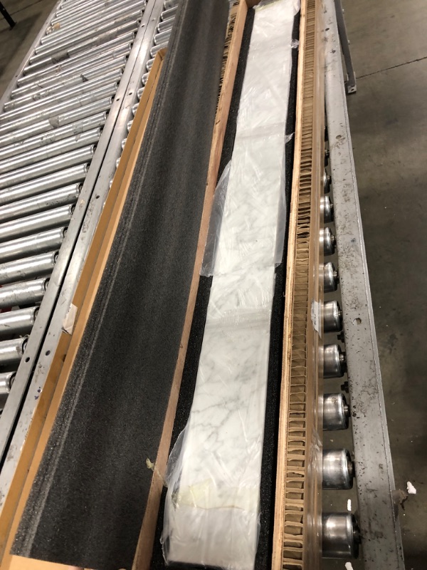 Photo 1 of 48 Inch Carrara Marble Backsplash for Bathroom Vanity Sink Top 48"x4" Backsplash
