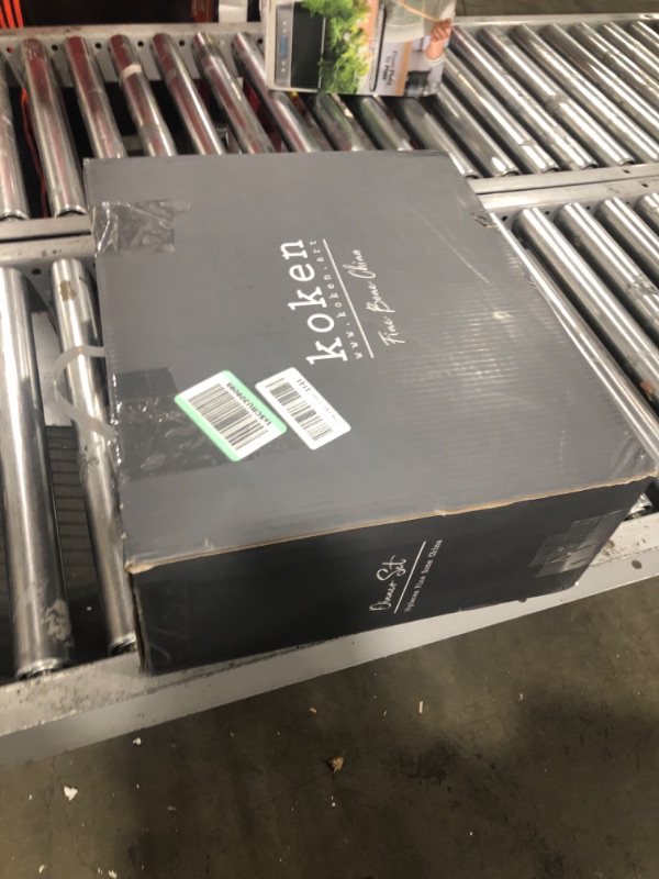 Photo 1 of Koken Bone China Dinnerware Set - 16 Pieces, Blue, Dinnerware Set, Plates, Bowls, Plate Set, Microwave Safe, Dishwasher Safe, Oven Safe Desert