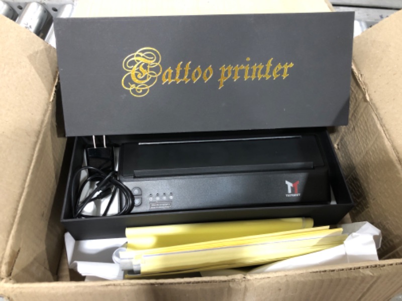 Photo 1 of Tattoo Stencil Printer Bluetooth Thermal Wireless Portable Tattoo Stencil Transfer Machine Copier with 10pcs Transfer Paper P8008 Compatible with Android, iOS & Windows