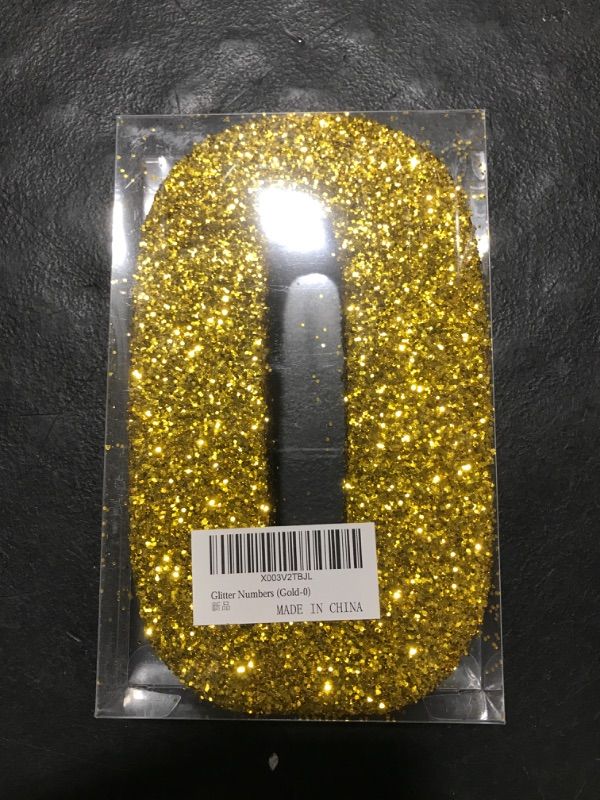 Photo 2 of Eploger Gold Glitter Numbers Sign 0 Birthday Decorations, Birthday Party Centerpieces for Table Decorations,Anniversary Birthday Table Toppers(7.8 Inch)