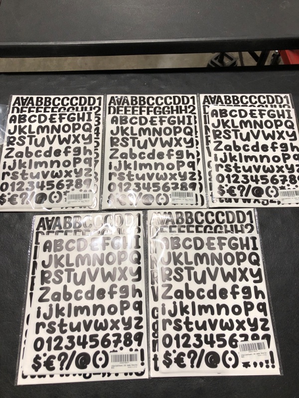 Photo 1 of 5 Pack 14 Sheets Colorful Number Letter Stickers?1449 Alphabet Stickers Self-Adhesive Sticker Letters, LGZJBN Vinyl Number Alphabet Stickers?for DIY Scrapbooking Gifts Box?Card Craft?Calendar?Window Door Black Sticker