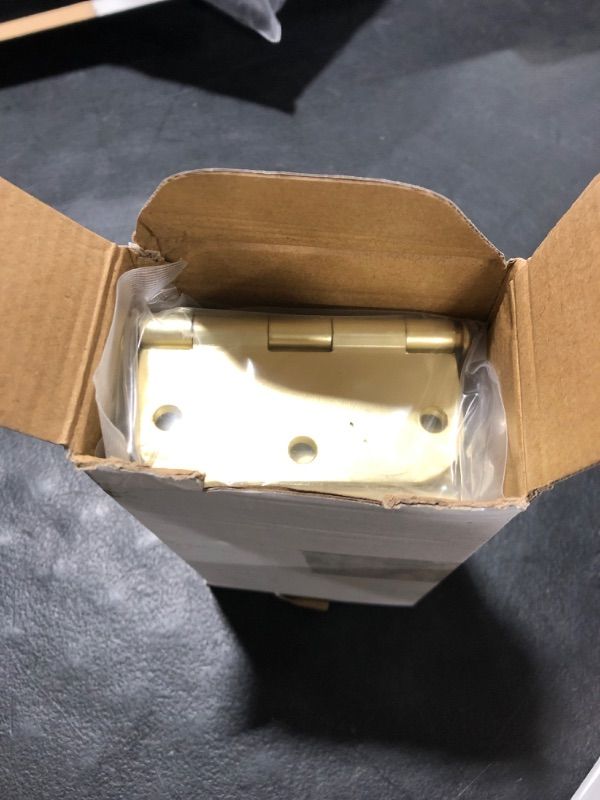 Photo 2 of 18 Pack Haliwu/Gold Door Hinges, Satin Brass Door Hinges Interior Door Hinges 3.5 Inch with 5/8" Radius Corners 18 5/8'' Radius- 3.5 inch