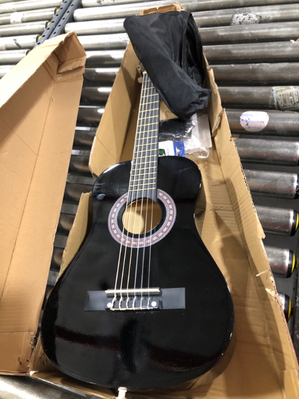 Photo 2 of 30" Wood Guitar with Case and Accessories for Kids/Girls/Boys/Beginners (Black)
