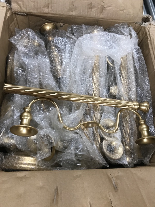 Photo 2 of 10 Pcs Gold Candelabra Bulk Tall Floor Candelabra