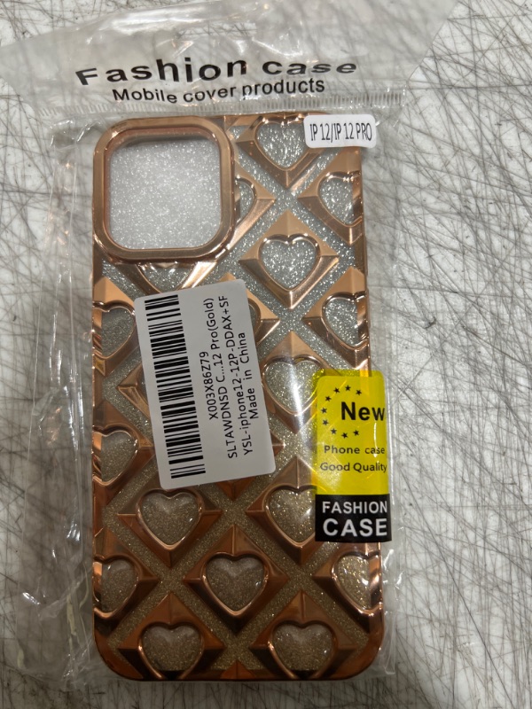 Photo 1 of Gold heart case for iPhone 12/12pro