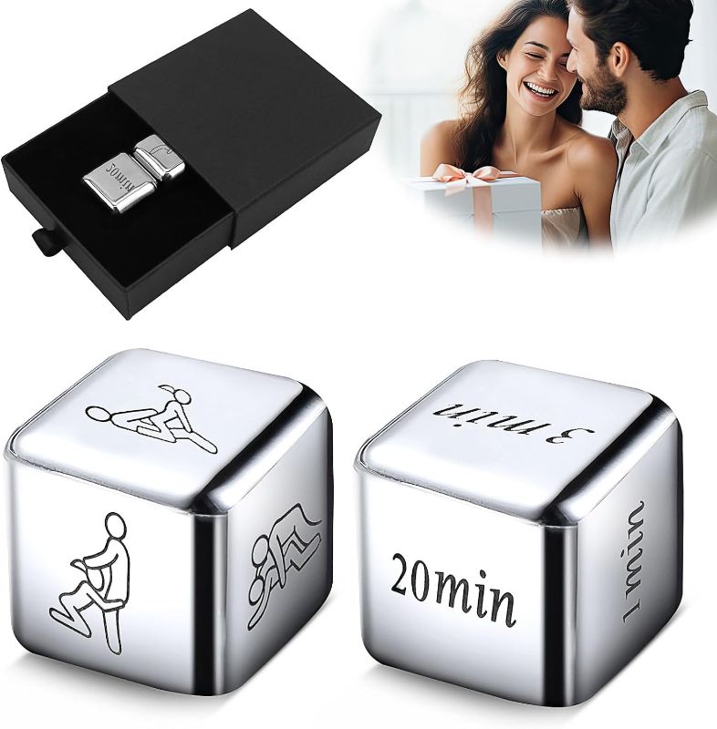 Photo 1 of 2Pcs Date Night Dice Gifts for Men Women Valentine's Day Gifts for Boyfriend Girlfriend Decision Dice Couples Gift Ideas Funny Couple Dice Game for Husband Wife Birthday for Her Him