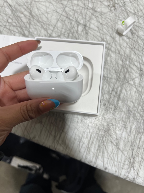 Photo 3 of Apple AirPods Pro (2nd Generation) Wireless Ear Buds with USB-C Charging, Up to 2X More Active Noise Cancelling Bluetooth Headphones, Transparency Mode, Adaptive Audio, Personalized Spatial Audio USB-C Without AppleCare+