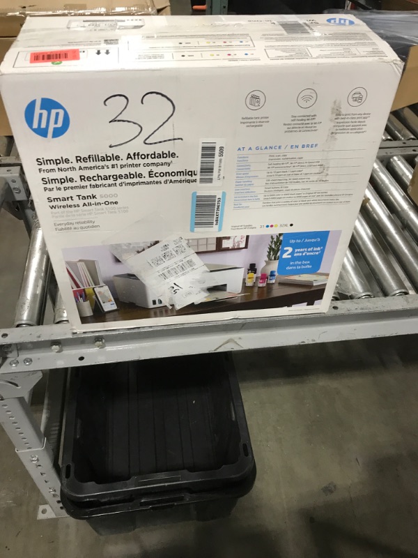 Photo 3 of HP Smart Tank 5000 Wireless All-in-One Ink Tank Printer with up to 2 years of ink included, mobile print, scan, copy, white, 17.11 x 14.23 x 6.19