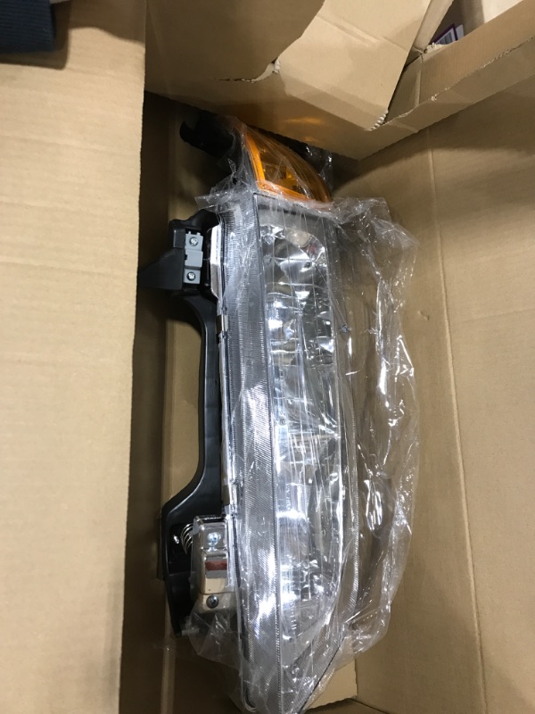 Photo 1 of ADCARLIGHTS 1994 1995 1996 1997 Accord Headlight Assembly for 1994-1997 Honda Accord Clear Lens Chrome Housing with Amber Reflector Headlamp Replacement Left and Right Pair