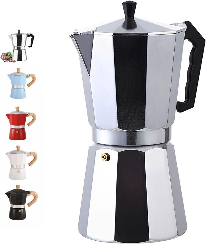 Photo 1 of 14 Cup 700ML 23oz Aluminum Espresso Stovetop Coffeemaker Percolator Italian Coffee Maker Moka Express Classic Cafe Maker for Italian and Cuban Café Brewing, Greca Coffee Maker