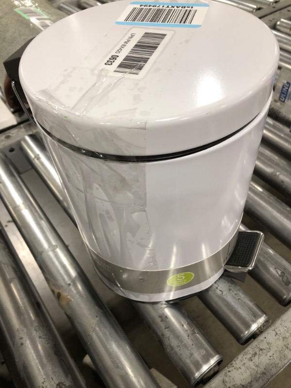 Photo 1 of Modful Step Trash Can, White