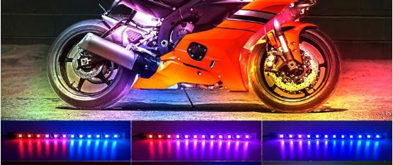 Photo 1 of 2 PC MOTORCYLCE LED DAYTIME STRIP LIGHT HONDA YAMAHA 2X39-700MM 