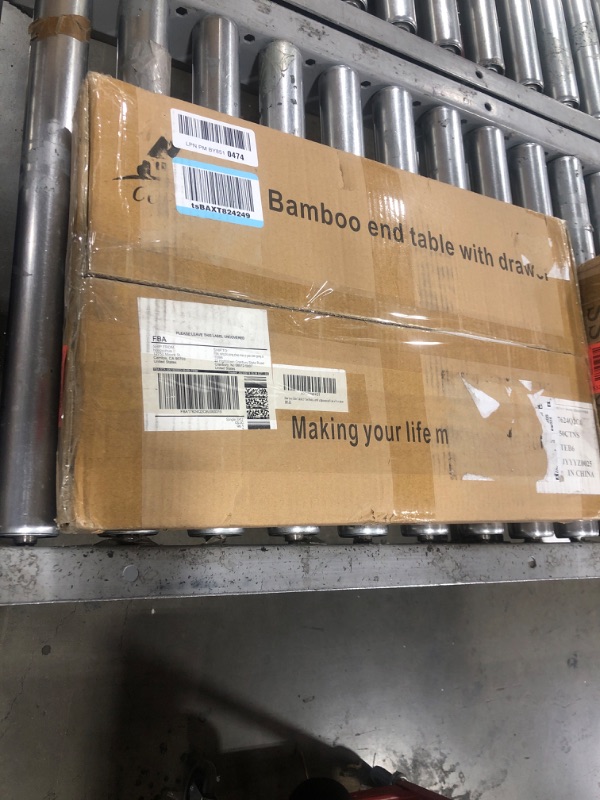 Photo 1 of COPREE Bamboo Side Table 2-Tier Bedside Couch Sofa Chair side End Table with Drawer Multipurpose Home Furniture B- Rectangle