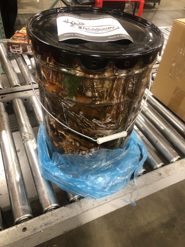 Photo 1 of Wildgame Innovations Pail Feeder, Real Tree Camo Steel, 50-Lbs.